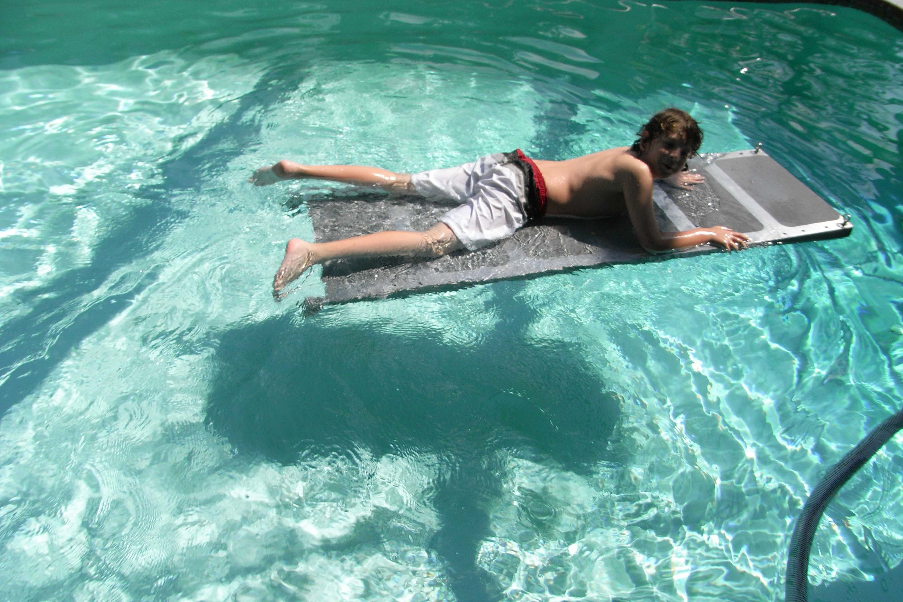 Jordan on ramp in water